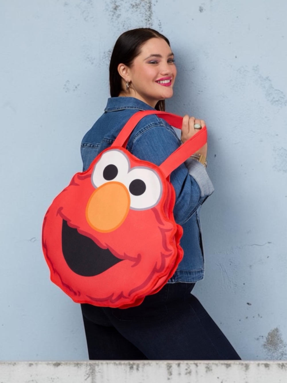 Loungefly Sesame Street Elmo Large Canvas Tote Bag NWT